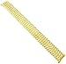 18-22mm Men's Curved End Classic Expansion Ion Gold Plate Watchband Replacement