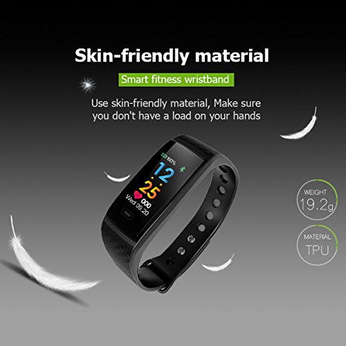 Fitness Tracker, Waterproof Color Screen Activity Tracker Watch Bluetooth Wristband Smart Bracelet with Heart Rate Blood Pressure Calories Pedometer Sleep Monitor Call Reminder for Android IOS Phone - Thumbnail 7