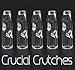 Crucial Crutches, This Size Fits INSIDE All Papers, (8x30mm) Flat Mouth, Glass Filter Tip's, American Made/Glass (5)