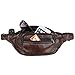Home-X - Genuine Leather Lambskin Waist Bag Fanny Pack, The Perfect to-Go Travel Bag for Men and Women of All Ages, Brown