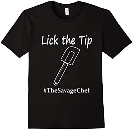 Men's Lick The Tip Shirt by The Savage Chef. Funny T-Shirt. Large Black