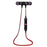 AWEI A920BL Bluetooth 4.0 Wireless Sport Exercise Stereo Noise Reduction Earbuds Build-in Microphone Earphone For Apple iPhone Galaxy S6 S5 Android Smartphones (Red)