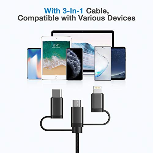 Poweradd 26800mAh USB C Power bank with Power Delivery - 30W Type-C Output and Input Portable Charger for MacBooks, USB C Laptops, iPhone, iPad, Samsung, Huawei & More