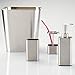 iDesign Gia Brushed Stainless Steel Divided Toothbrush Stand - 2.5