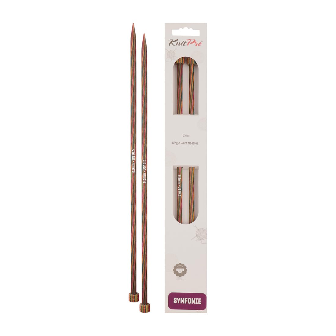 KnitPro Symfonie Single Pointed Needles 12" (30cm) | 6.50mm