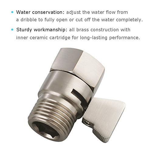 Water Flow Control Valve, Angle Simple Brass Shut Off Valve for