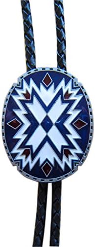 American Southwest Pattern Totem Oval Wedding Bolo Tie also Stock in US