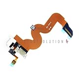 ePartSolution-iPod Touch 5th Gen White Charger Port Dock Connector Flex Cable USB Port Charging port With Audio Jack Flex Repair Part USA Seller