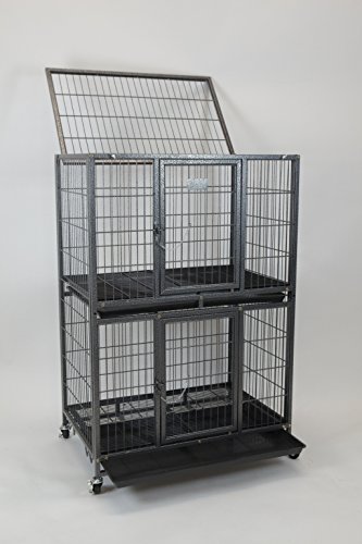 two tier dog crate