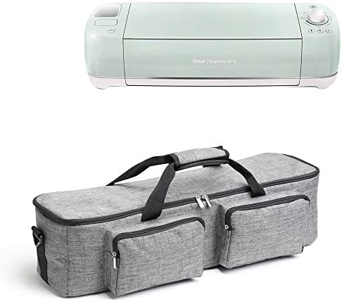 Mardili Thick Carrying Bag Tote Travel Bag Accessories Storage Bag with Seperate Compartment for Cricut Explore Air and Maker Cricut Explore Air 2, Silhouette Cameo 3, Cricut Maker, Grey