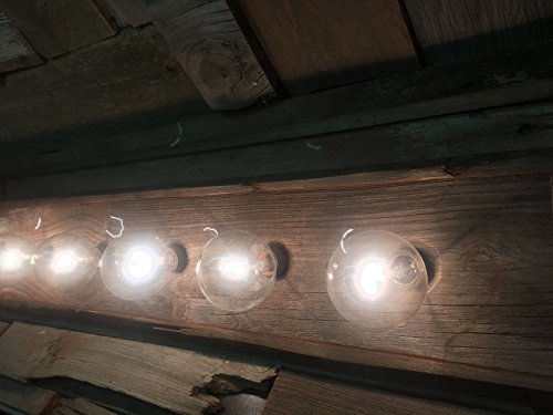 8 Bulb rustic barn wood bathroom vanity light bar - Thumbnail 7