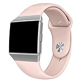 NAHAI Compatible Fitbit Ionic Bands, Soft Silicone Replacement Strap Accessory Breathable Wristbands for Fitbit Ionic Smart Watch, Large Small
