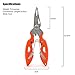 FREEHAWK® Multi Function Stainless Steel Fishing Pliers Curved Nose Scissors Braid Cutters Hook Removers Fishing Line Cutters with Nylon Sheath in Orange