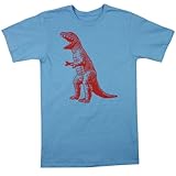 Happy Family The Big Bang Theory T Rex Dinosaur Mens T-shirt – Medium – Light Blue, Online Clothing Store