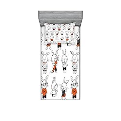 Ambesonne Funny Fitted Sheet & Pillow Sham