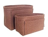 Women's Purse Organzier Sturdy Felt Handbag Liner Insert Bag (9 Pockets 2 Size)