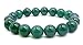 Natural Bottle Green Tibetan 10mm Agate Stretch Bead Bracelet Jewelry by Antiquity Sian Art