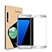 ICHECKEY Samsung Galaxy S7 edge Screen Protector, [Upgraded] 3D Curved Full Coverage Tempered Glass Screen Protector Cover for Samsung Galaxy S7 edge-Silver