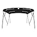 MSC 3 Bow 4 Bow Bimini Top Boat Cover with Rear Support Pole and Storage Boot(Black, 4 Bow 8'L x 54