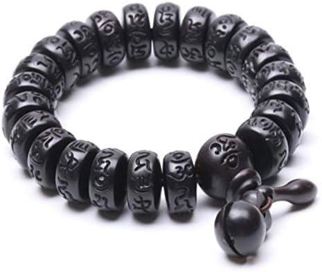 YIYIYYA Men'S Bracelet Natural Wood Tibetan Buddhist Male Lightning Stroke Jujube Beads Meditation Bracelet For Women Yoga Jewelry