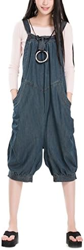 enjoysweety Women's Rompers Wide Leg Pants Strapless Jumpsuit Jeans with Pockets