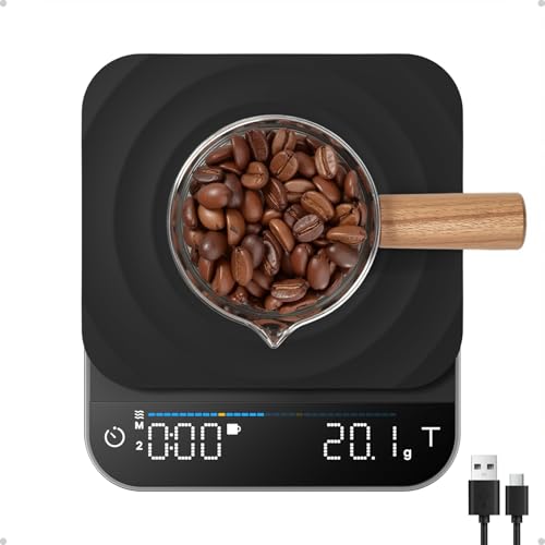Báscula Café Espresso, Temporizador, Capacidad 3kg, Precisión 0,1g