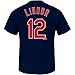 Majestic Francisco Lindor Cleveland Indians Youth Navy Name and Number Player T-Shirt Medium 10-12
