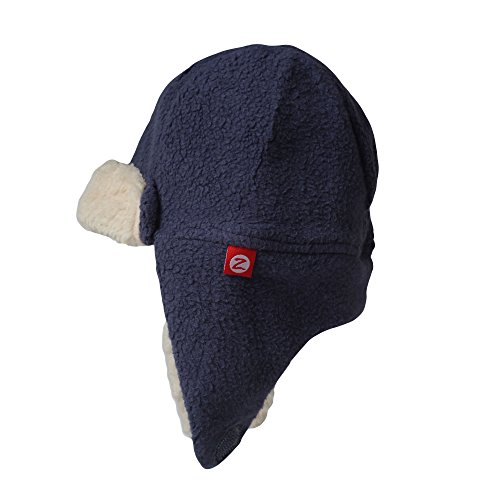 Zutano Cozie Fleece Furry Hat -Navy - 6M