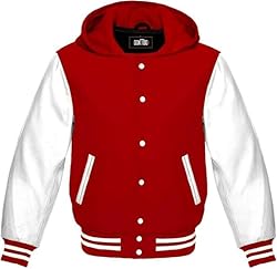 GOKTOG Hooded Varsity Jacket Women, Baseball