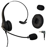 Headset Headphones with Volume + Mute Control for Cisco SPA Series Spa303 Spa504g and Other, Polycom Soundpoint IP 320 330, Grandstream, Cortelco