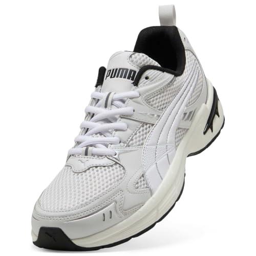 Unisex-Sneaker MILENIO TECH 2000, Federgrau/Weiß/Silber, Größe 39,5, Federgrau PUMA Weiß PUMA Silber, 40 EU