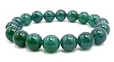 Bottle Green Tibetan 10mm Agate Chinese Jade Bracelet