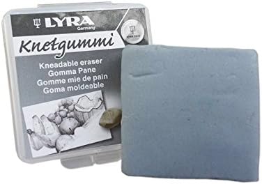 (Pack of 3) Lyra Kneaded Eraser with Case : Size 1-1/4" × 1-1/4" × 7/16"