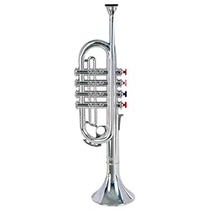 Bontempi-32-3831-4-Notes-Silver-Trumpet-37-cm-Multi-Color-38-cm Bontempi 32 3831 4 Notes Silver Trumpet, 37 cm, Multi-Color, 38 cm