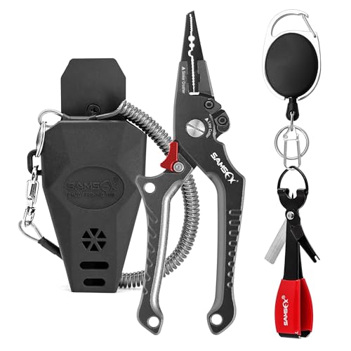 SAMSFX Aluminum Fishing Pliers Braid Cutter Tool