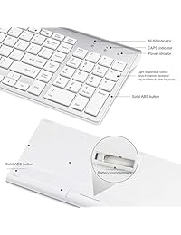 Combinación de teclado y ratón inalámbricos, 2,4 G compatible con Mac PC portátil ultra delgado, disponible para Windows OS Android DPI800 12200 1800 Mute