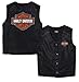 Harley-Davidson Little Boys' Bar & Shield PU Pleather Biker Vest 0276072 (2T/3T)