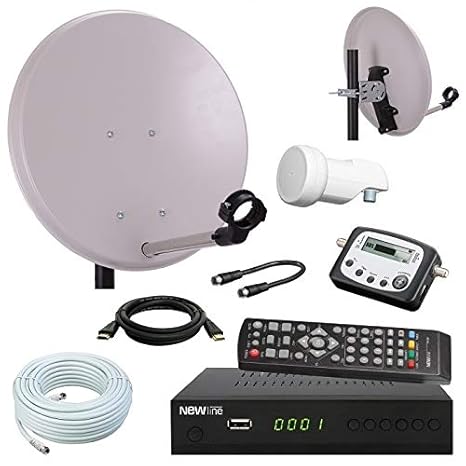 netshop 25 Digital Camping SAT Anlage 40 cm Spiegel + HD Sat Receiver + Digitaler SAT Finder + HD Single LNB + 10m Kabel