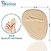 Metatarsal Pads | Metatarsal Pads for Women | Ball of Foot Cushions (2 Pairs Foot Pads) All Day Pain Relief and Comfort One Size Fits Shoe Inserts for Women (Clear & Beige)