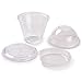 25 Count Plastic CLEAR 9 oz Cup with Insert, Flat Lid and Dome Lid, Parfait Cup w/Signature Party Picks