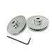Orish 2 Pcs Aluminum GT2 60T Timing Belt Pulley 6.35mm Bore for RepRap 3D Printer