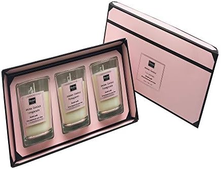 Kingleachy Scented Candles Set,Aroma Candle All Natural Soy Candles Strong Fragrance,Premium Glass Candle with Pink Box,for Gift and Home Decor Aromatherapy/Set of Pomegranate Flavour Candles.