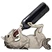 Drinking White Stallion Wine Bottle Display Stand Holder in Decorative Equine, Pony and Horse Statues and Sculptures for Rustic Country Western Bar Wine Racks & Stud Farm Kitchen Decor As Gifts for Horse Lovers