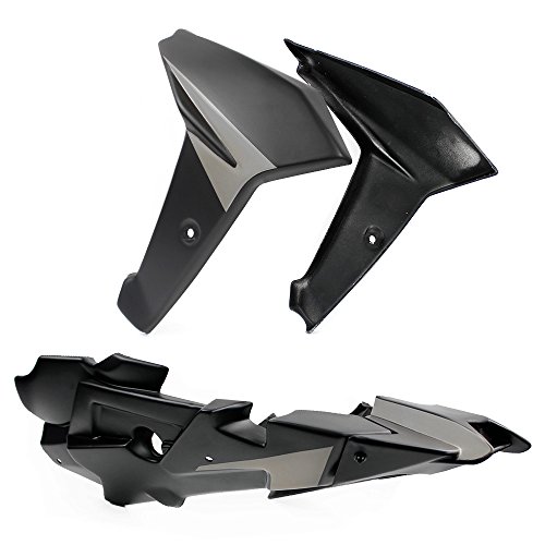 FATExpress Bellypan for 2014 2015 2016 Yamaha FZ MT FJ 09 Motorcycle Belly Pan Engine Spoiler with Radiator Side Fairing Body Frame Kit FZ09 MT09 FJ09 FZ-09 MT-09 FJ-09 (Titanium)