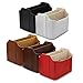 Londo PU Leather Remote Control Holder, Office Supplies Desk Organizer with Tablet Slot, Makeup Brush and Utensils Cube, Large Capacity Desk Caddy With 5 Compartments