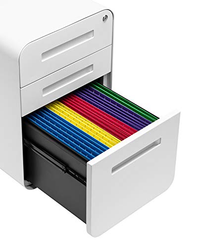 Stockpile 3-Drawer File Cabinet, Commercial-Grade (White)
