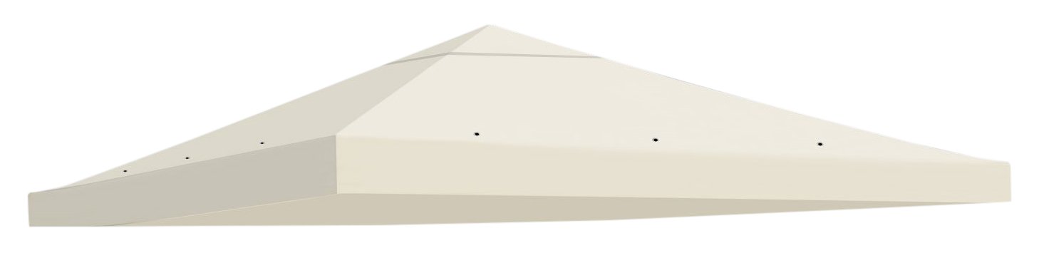 BenefitUSA Replacement 10'X10'Gazebo Canopy top Patio Pavilion Cover Sunshade Polyester Single Tier (Ecru)