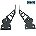 EAG Black 22 inch LED Bar Mounting Brackets- Pair Fit for 97-06 Wrangler TJ Hood