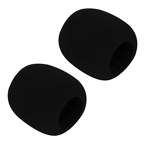 Simtyso® Black Foam Windscreen for All Shure Ball Type Microphones Pack of 2