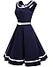 Tempt Me 1950s Vintage Girls Navy Nautical Sailor Rockabilly Cocktail Midi Dress